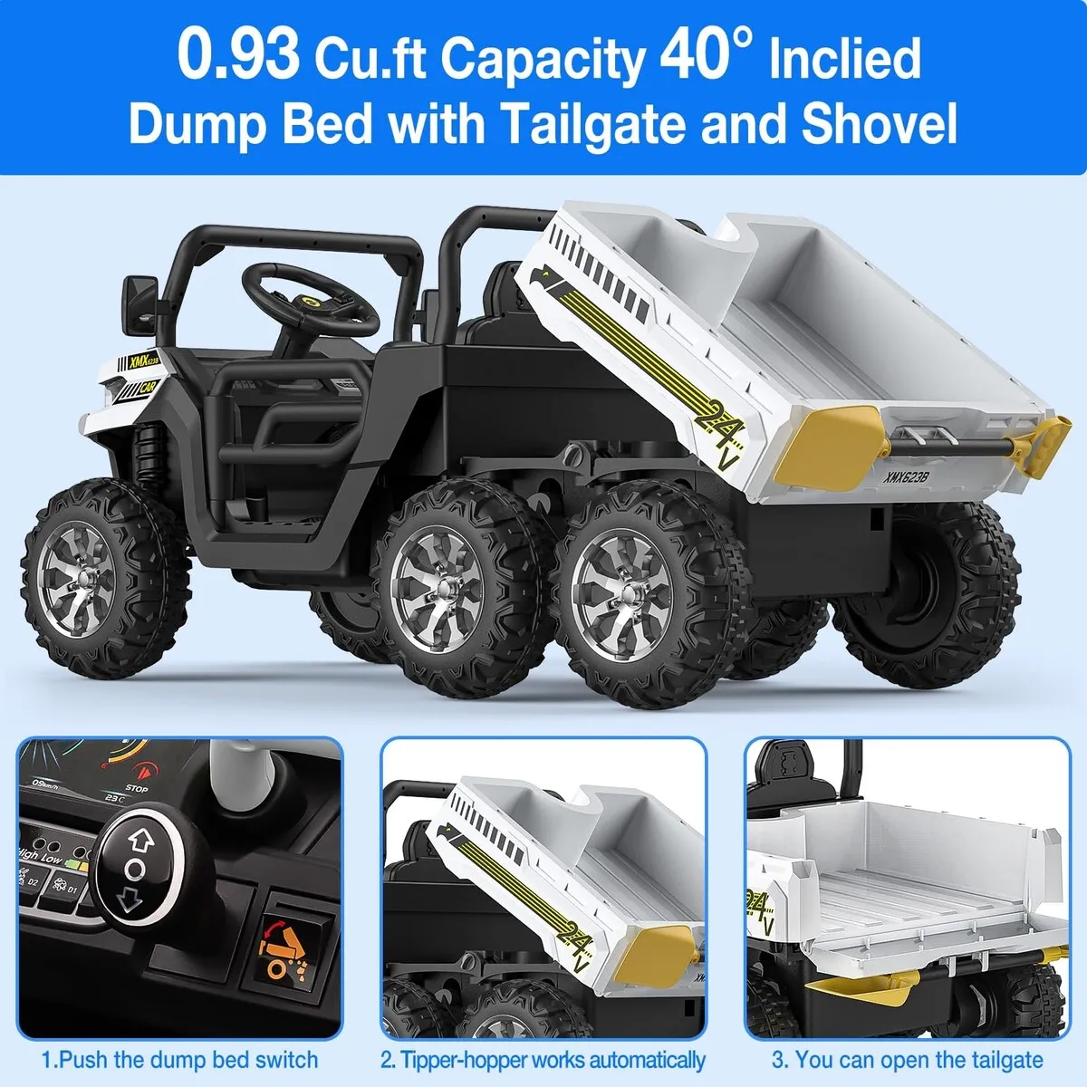 24V 2 Seater Ride On Dump Truck with Remote Control