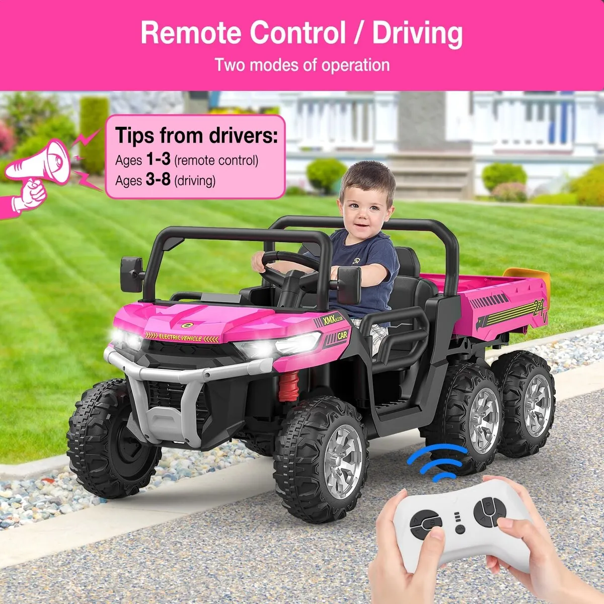 24V 2 Seater Ride On Dump Truck with Remote Control