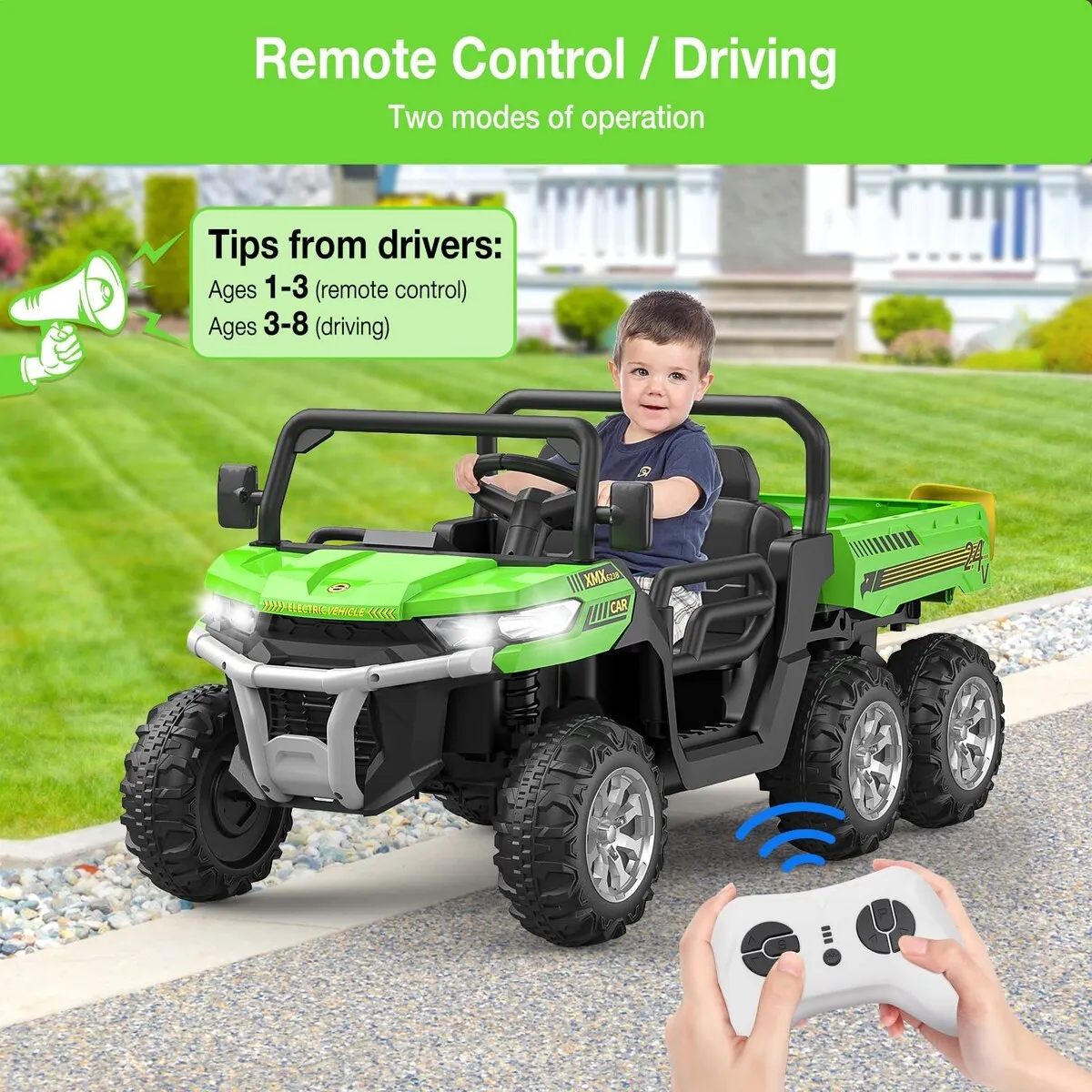 24V 2 Seater Ride On Dump Truck with Remote Control