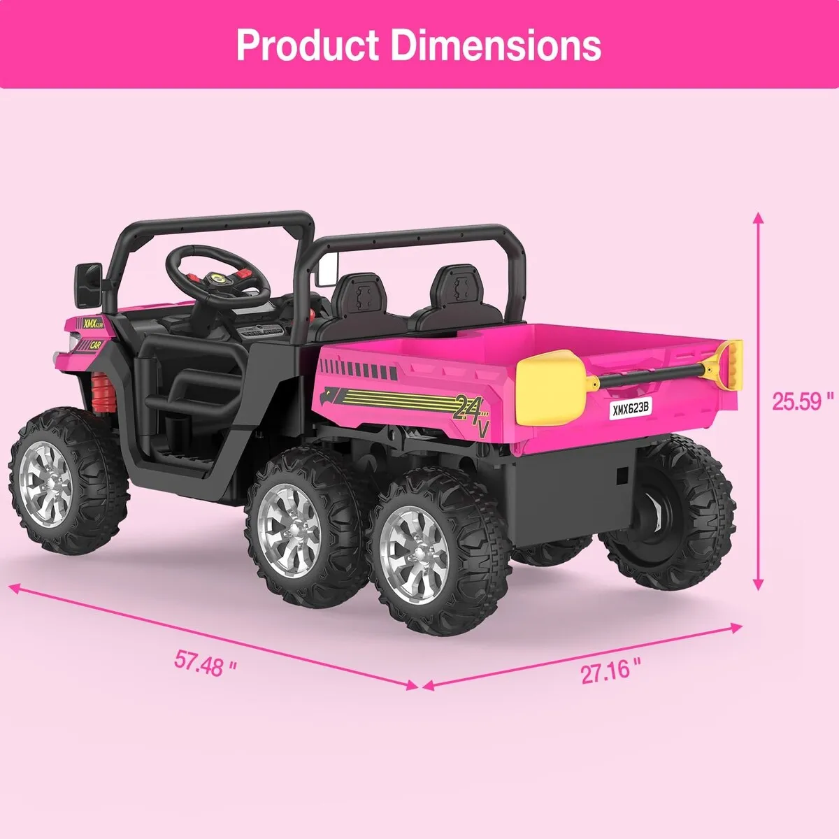 24V 2 Seater Ride On Dump Truck with Remote Control