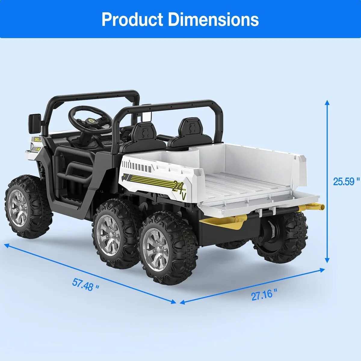 24V 2 Seater Ride On Dump Truck with Remote Control