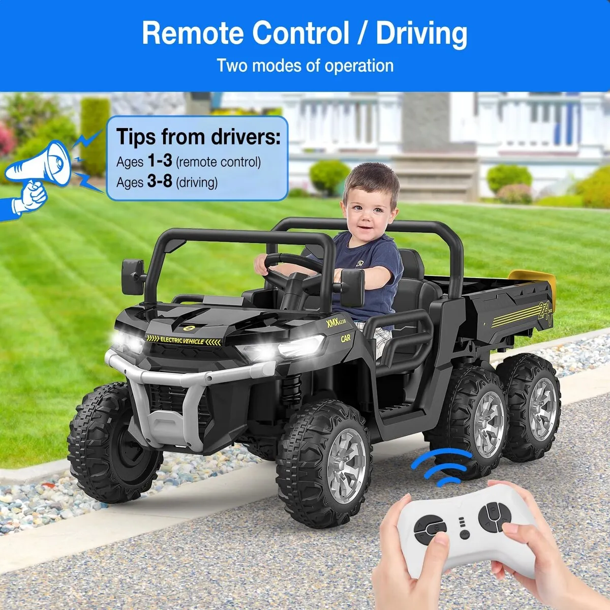 24V 2 Seater Ride On Dump Truck with Remote Control