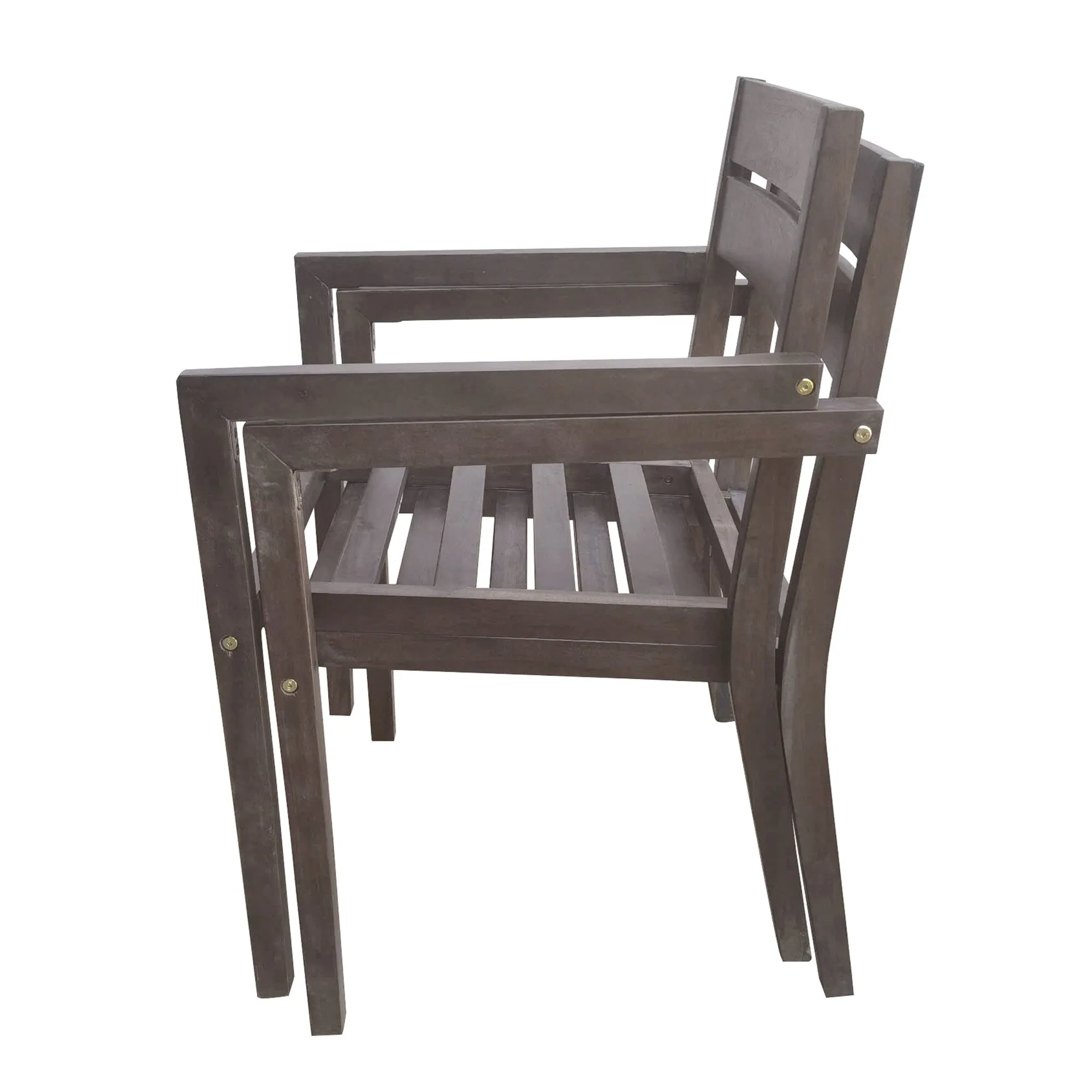 Acacia Wood Outdoor Table and Chairs Set for Patio (Set of 7)