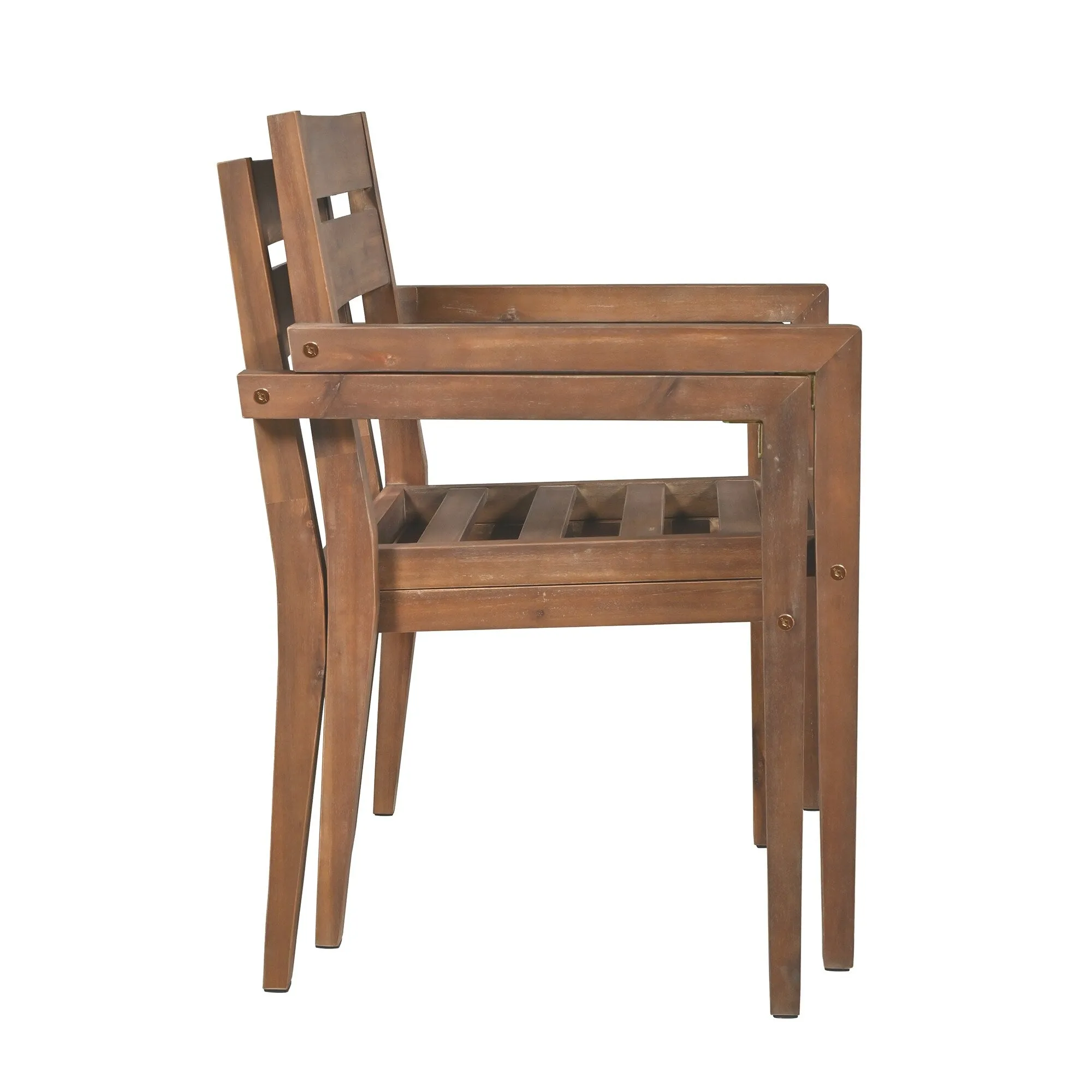 Acacia Wood Outdoor Table and Chairs Set for Patio (Set of 7)