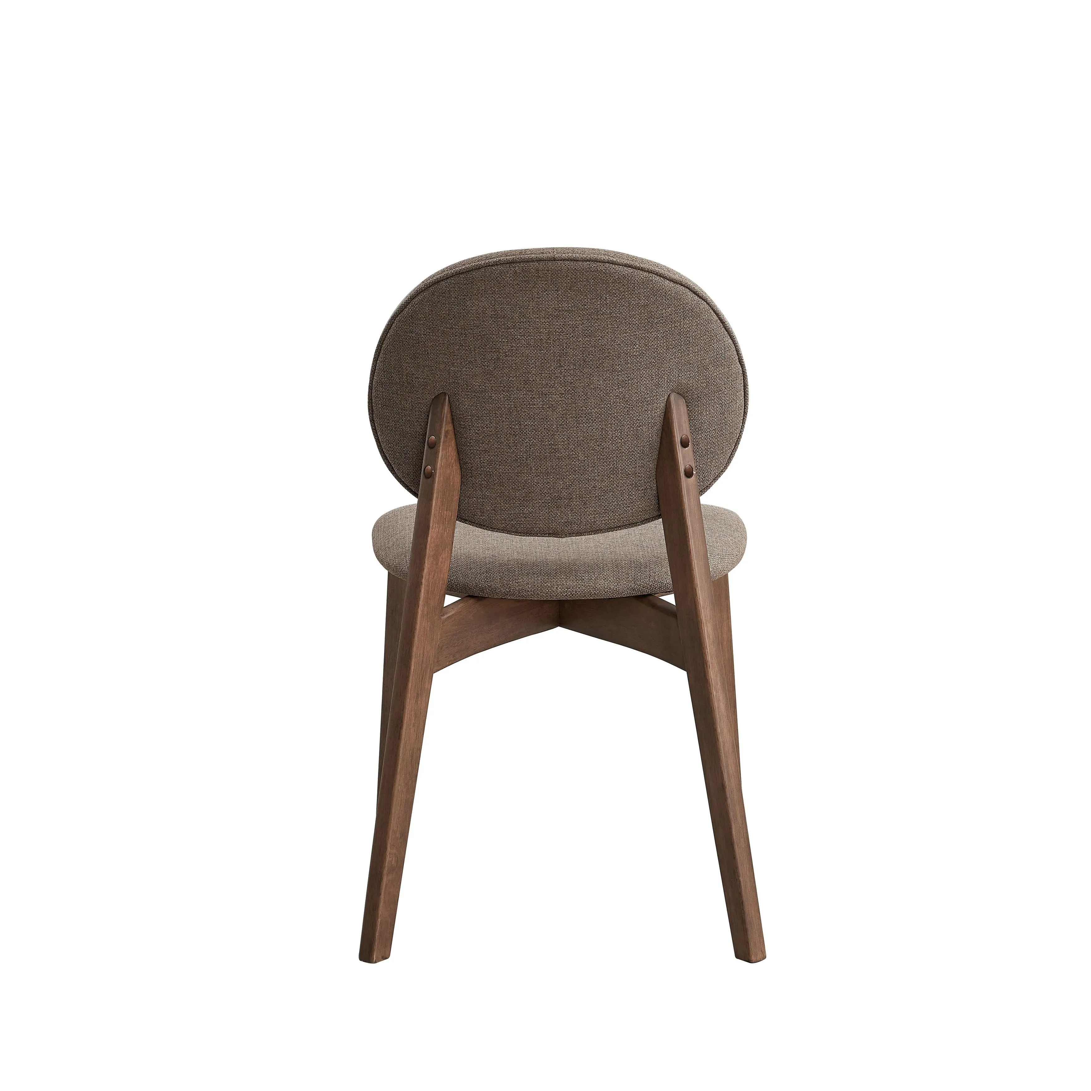 ACME Hadasa Side Chair (Set-2). Light Brown Linen & Walnut Finish