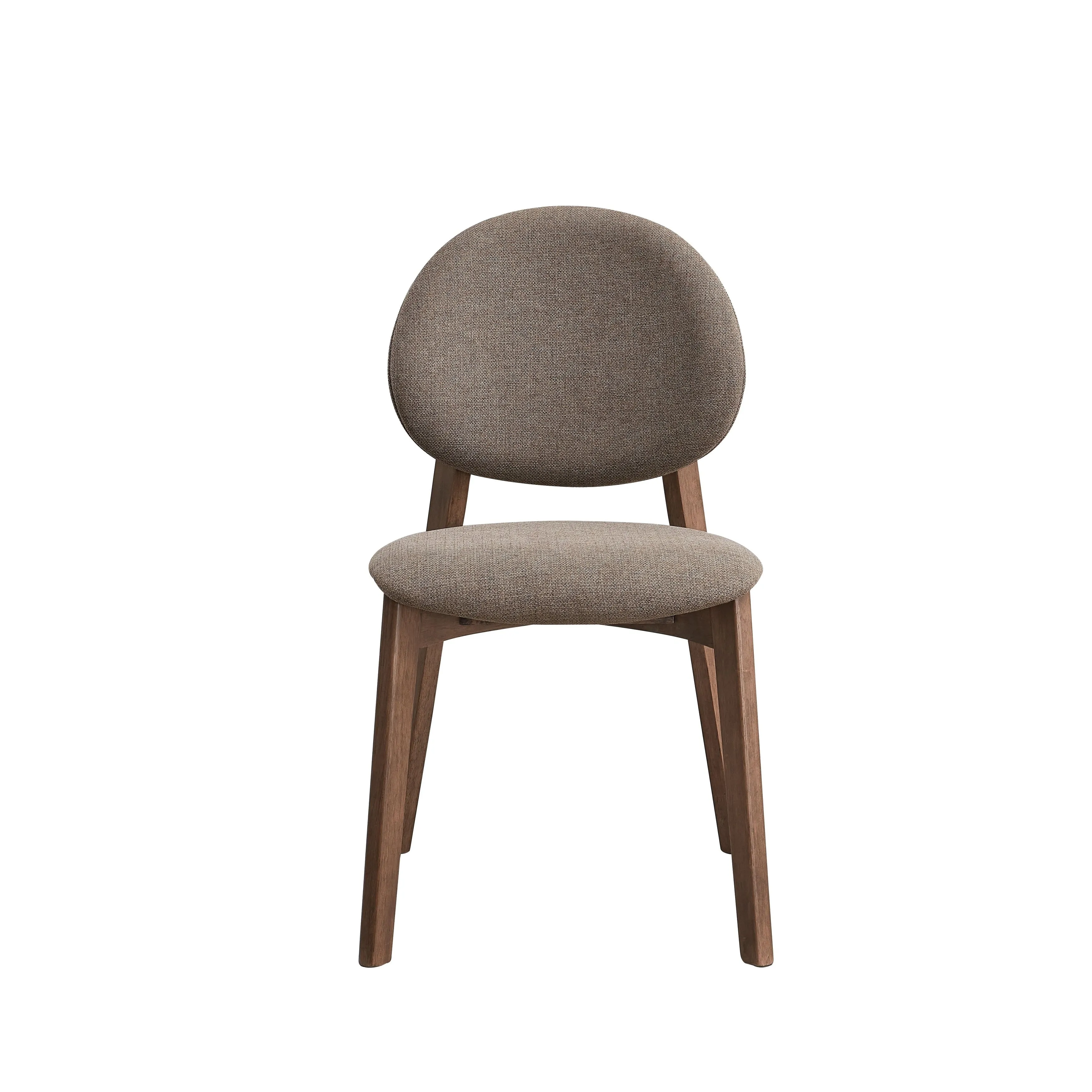 ACME Hadasa Side Chair (Set-2). Light Brown Linen & Walnut Finish