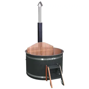 ALEKO 3-5 People Stainless Steel Hot Tub & Cold Plunge Tub Wood-Fired Heater
