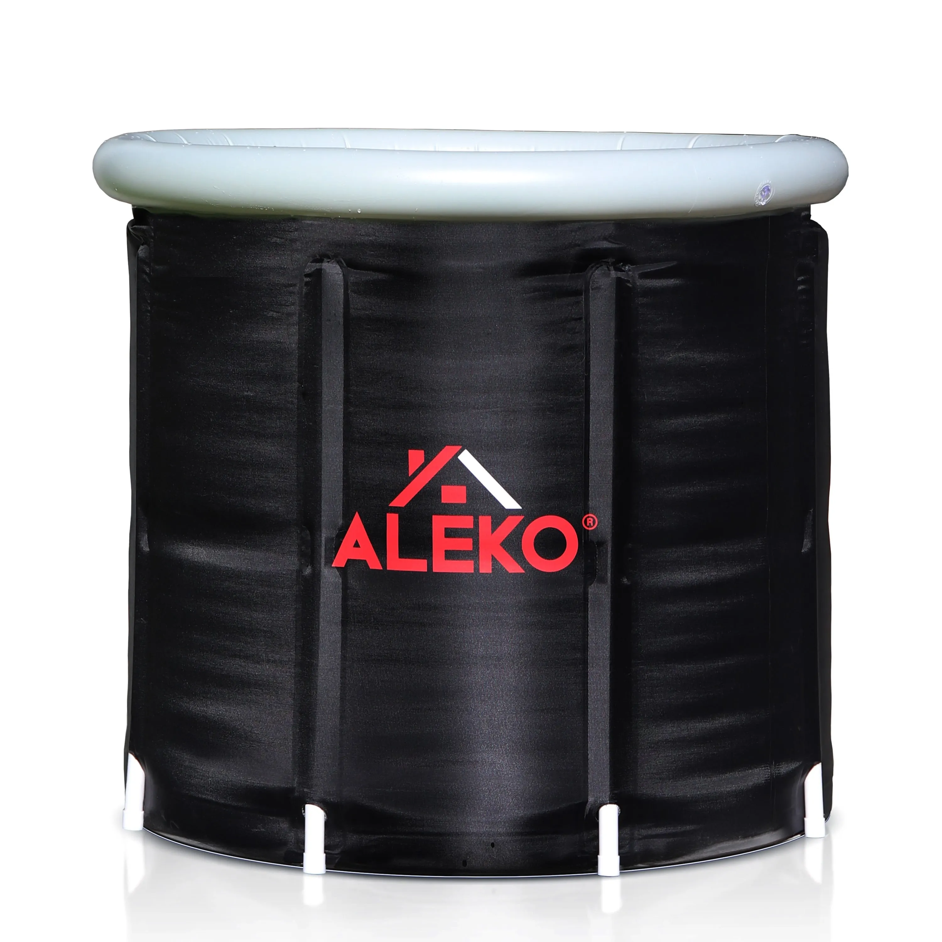 ALEKO Inflatable Cold Ice Plunge Portable Bath 31.5 x 31.5 Tub with Cover