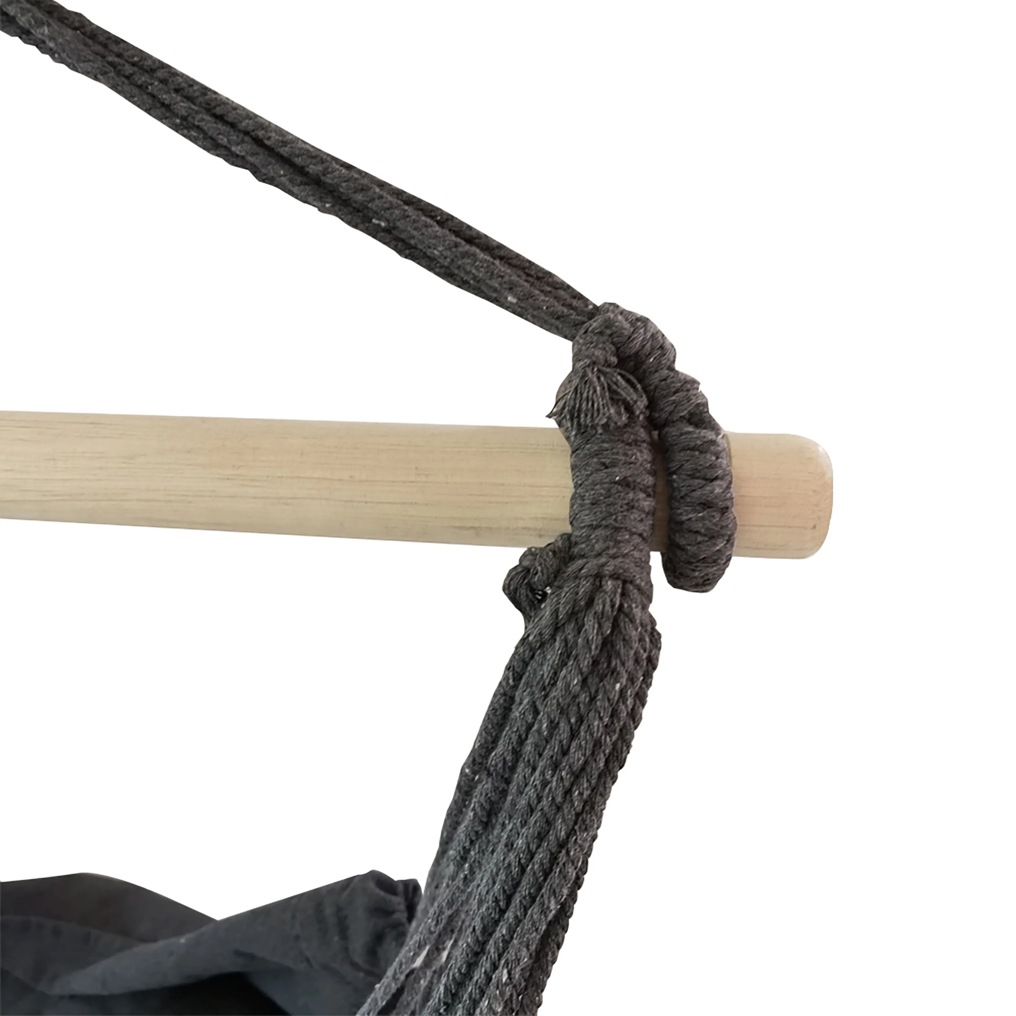 ALEKO Patio Hanging Rope Swing Hammock Chair Side Pocket Supports up to 440 lbs