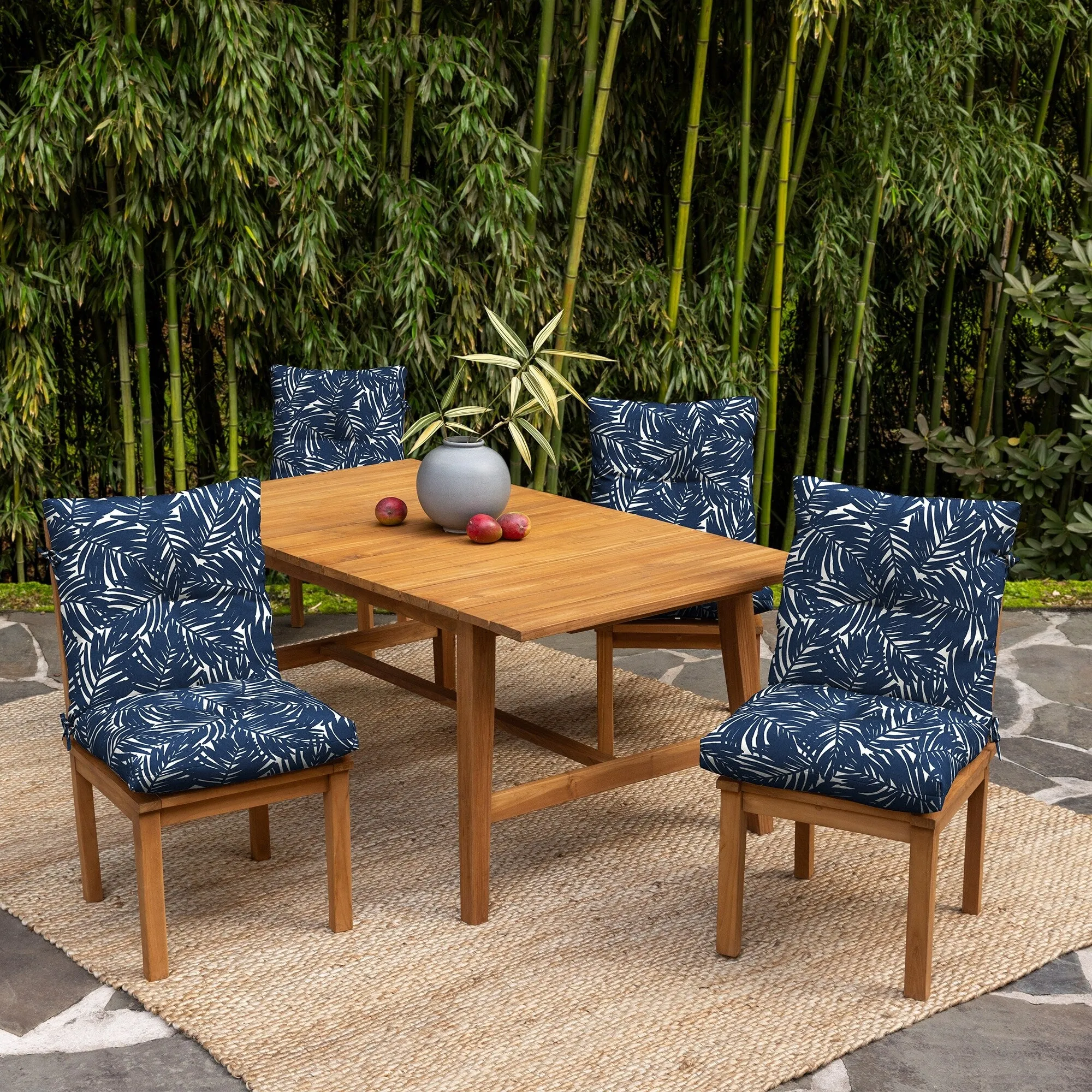 ARDEN earthFIBER Plush Modern Tufted Polyfill Dining Chair Cushion. Set of 2