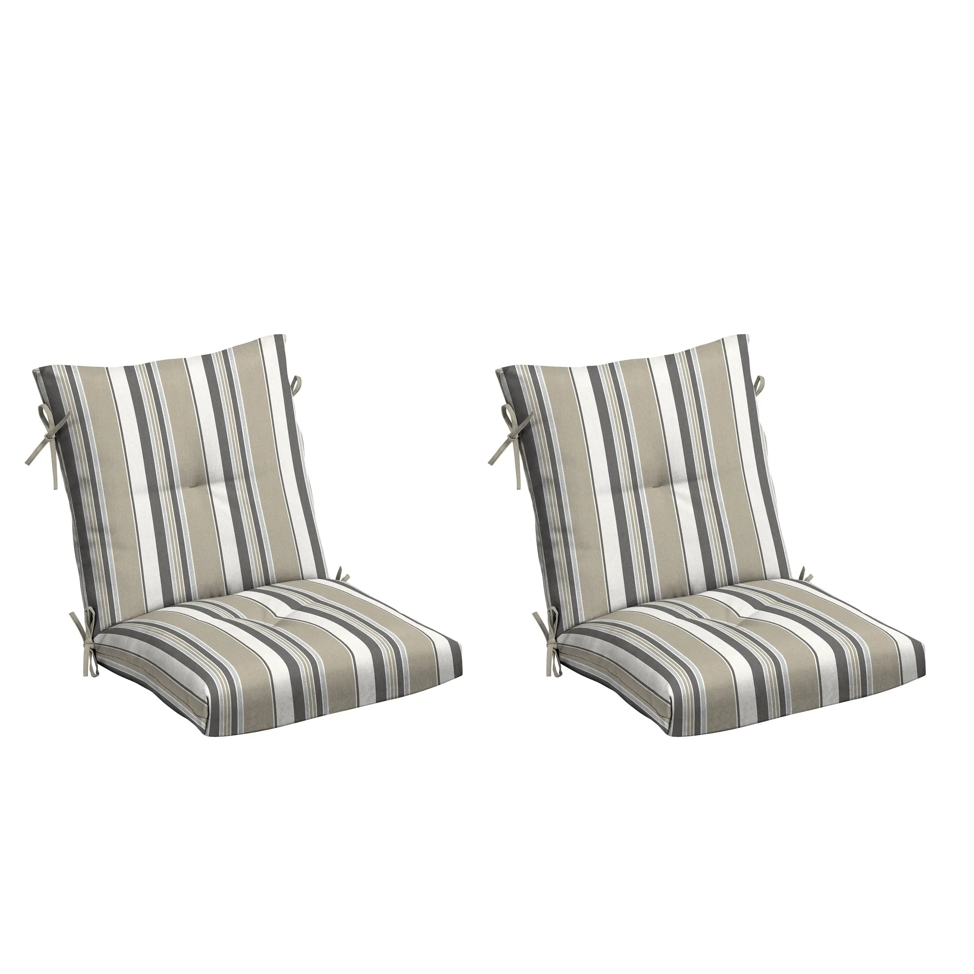 ARDEN earthFIBER Plush Modern Tufted Polyfill Dining Chair Cushion. Set of 2