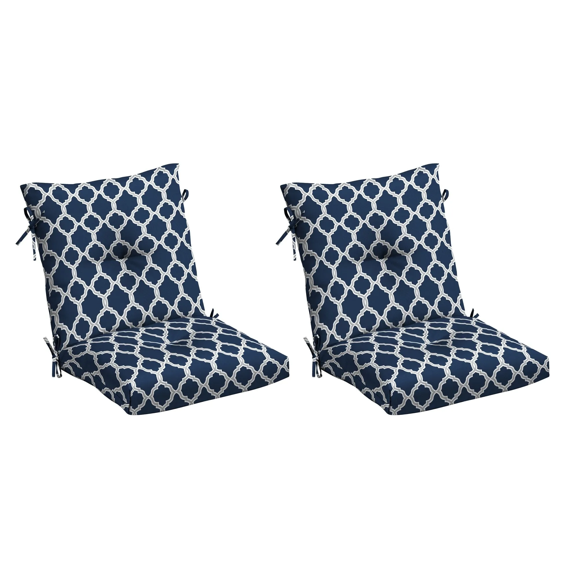 ARDEN earthFIBER Plush Modern Tufted Polyfill Dining Chair Cushion. Set of 2