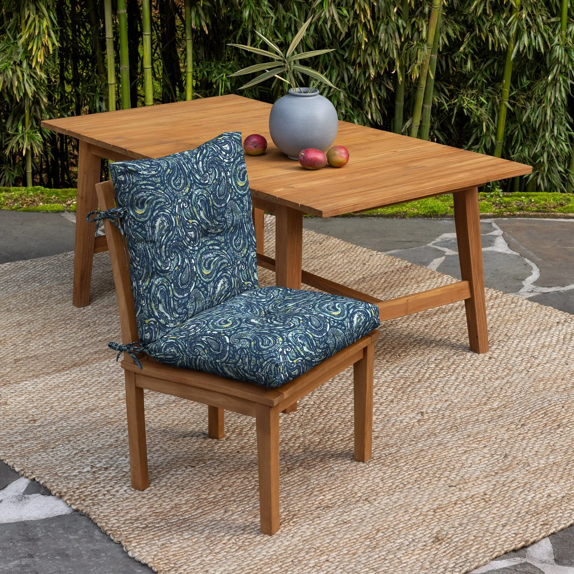 ARDEN earthFIBER Plush Modern Tufted Polyfill Dining Chair Cushion. Set of 2