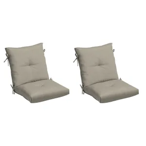 ARDEN earthFIBER Plush Modern Tufted Polyfill Dining Chair Cushion. Set of 2