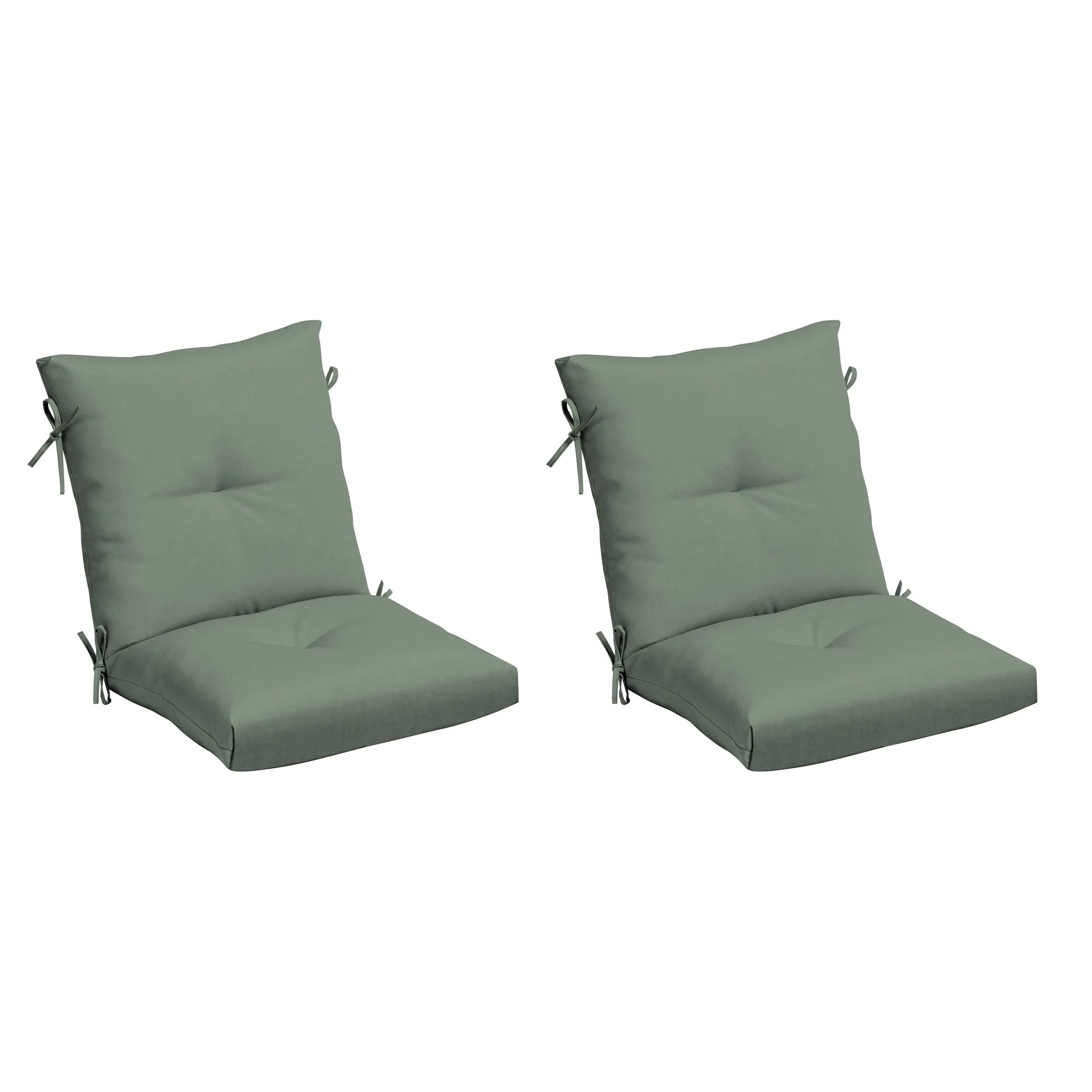 ARDEN earthFIBER Plush Modern Tufted Polyfill Dining Chair Cushion. Set of 2