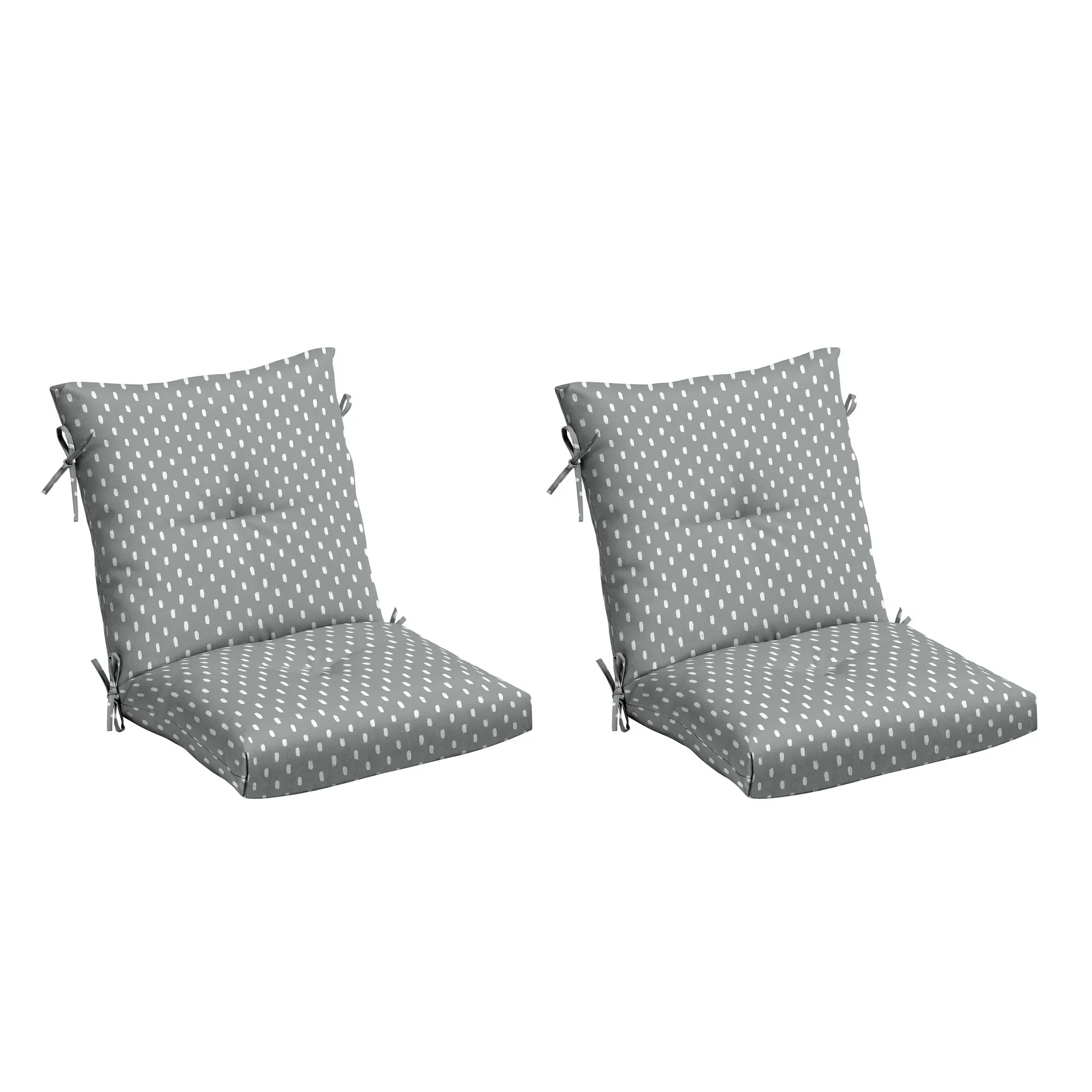 ARDEN earthFIBER Plush Modern Tufted Polyfill Dining Chair Cushion. Set of 2