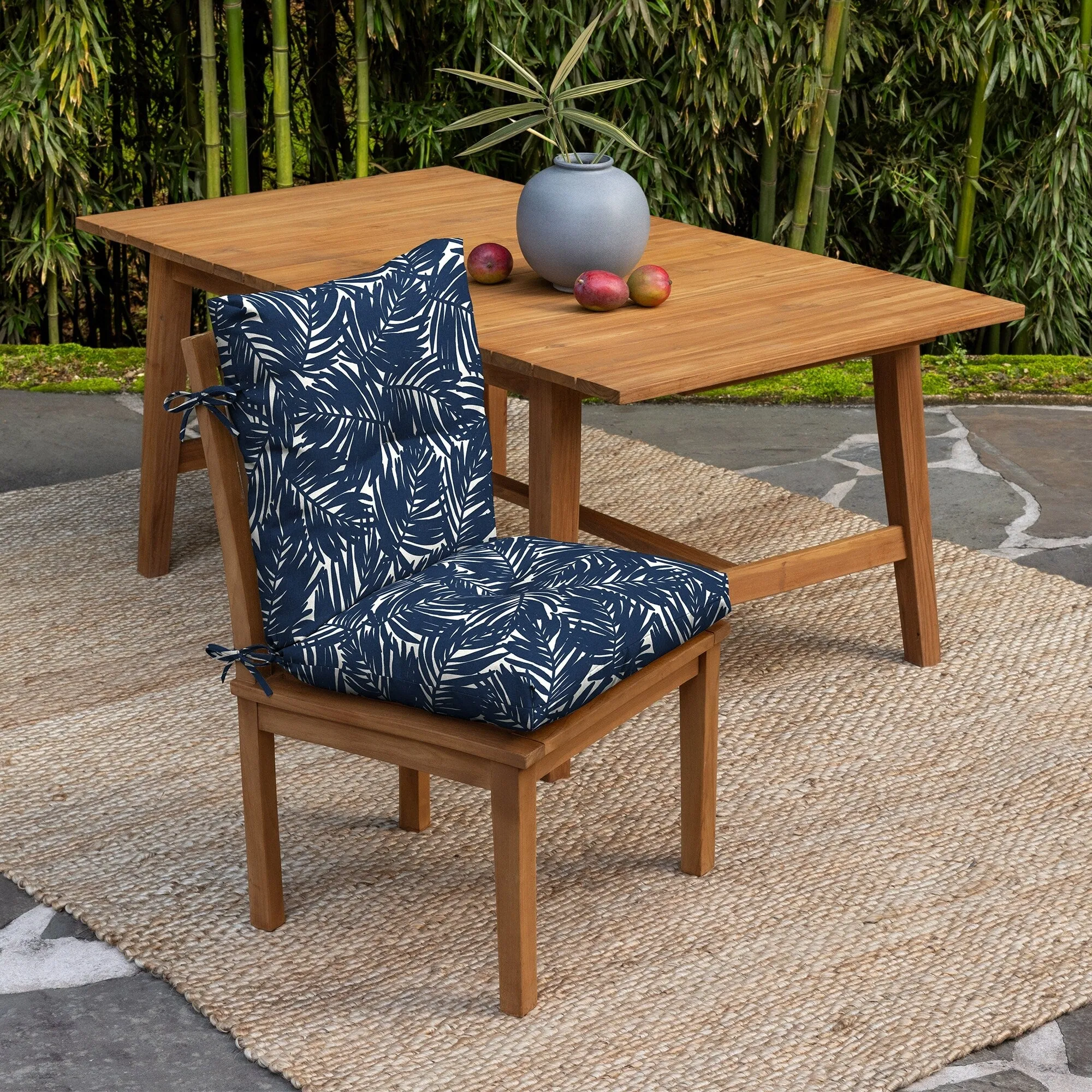 ARDEN earthFIBER Plush Modern Tufted Polyfill Dining Chair Cushion. Set of 2