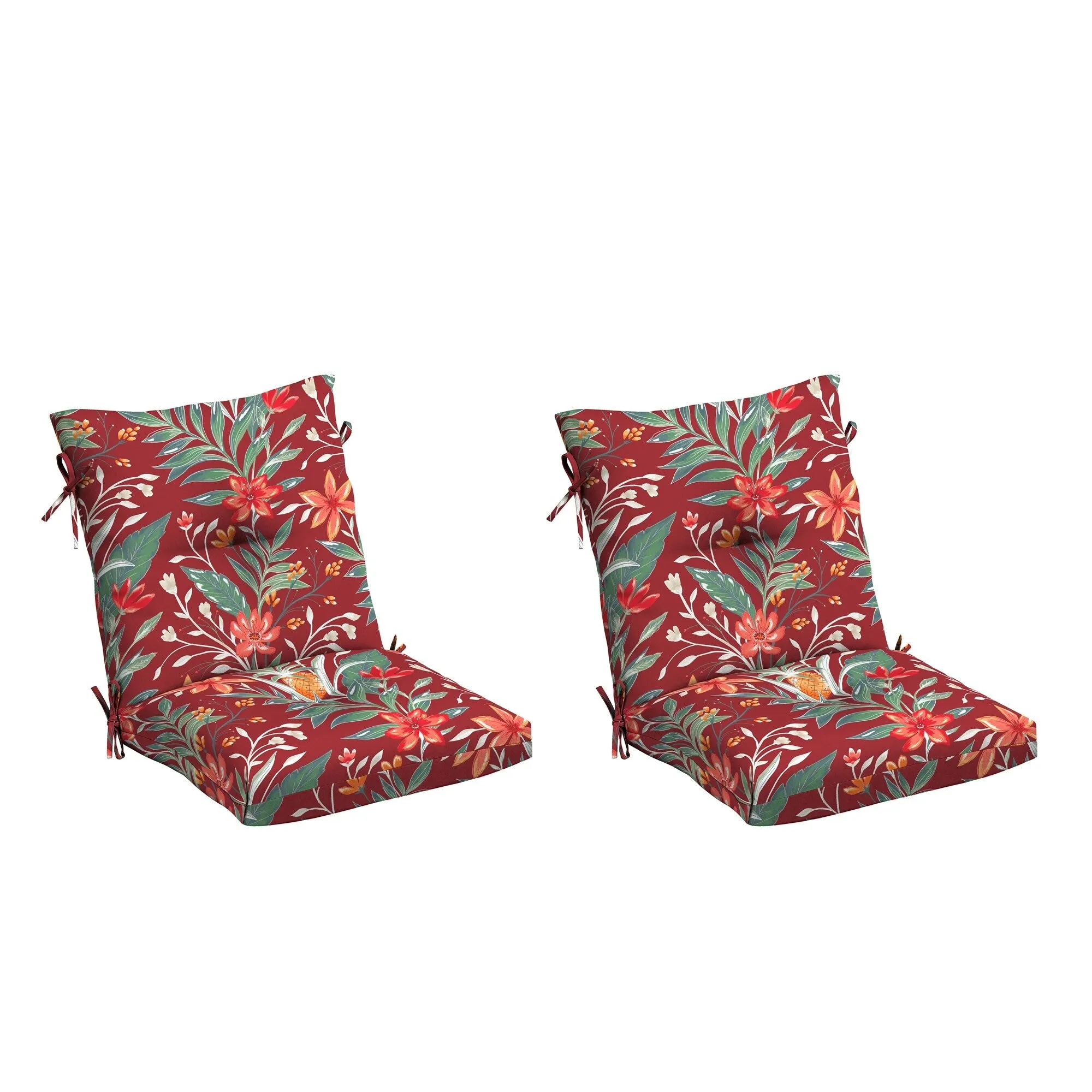 ARDEN earthFIBER Plush Modern Tufted Polyfill Dining Chair Cushion. Set of 2