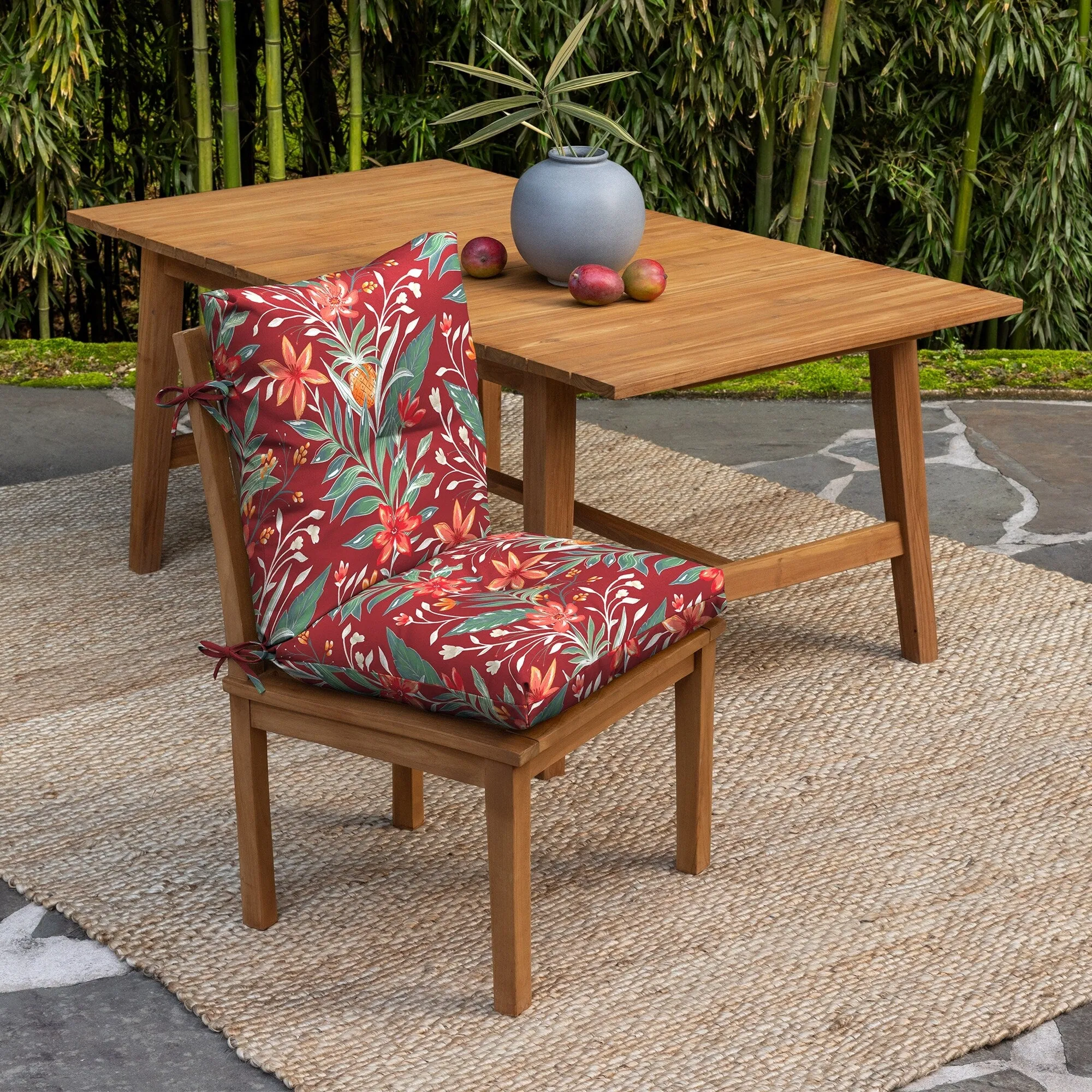 ARDEN earthFIBER Plush Modern Tufted Polyfill Dining Chair Cushion. Set of 2