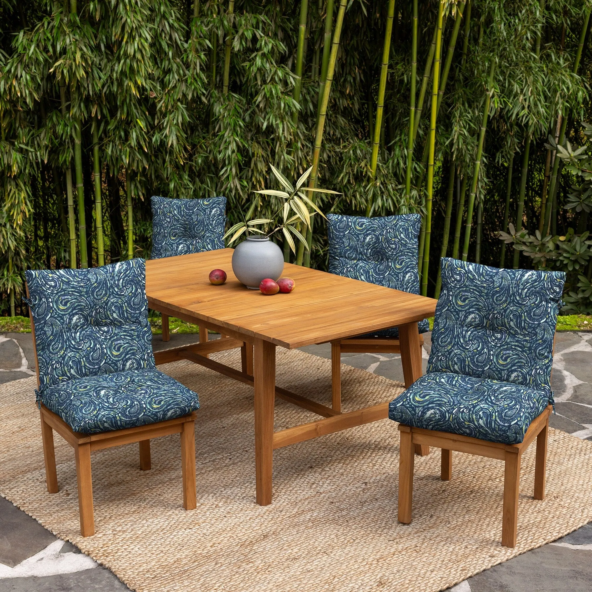ARDEN earthFIBER Plush Modern Tufted Polyfill Dining Chair Cushion. Set of 2