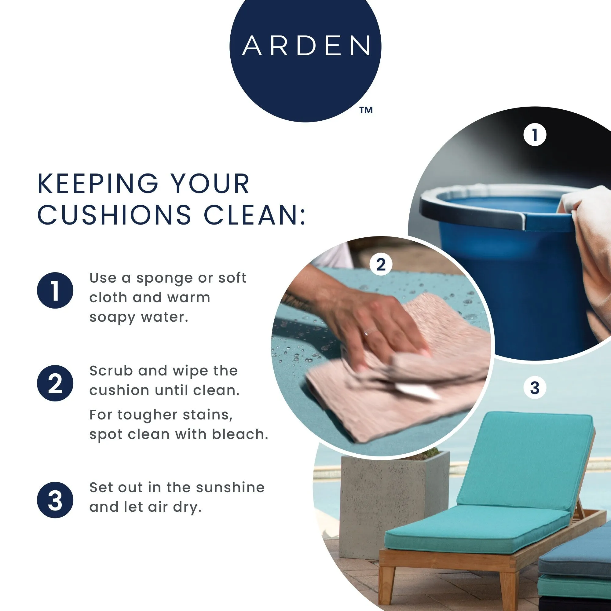 ARDEN earthFIBER Plush Modern Tufted Polyfill Dining Chair Cushion. Set of 2