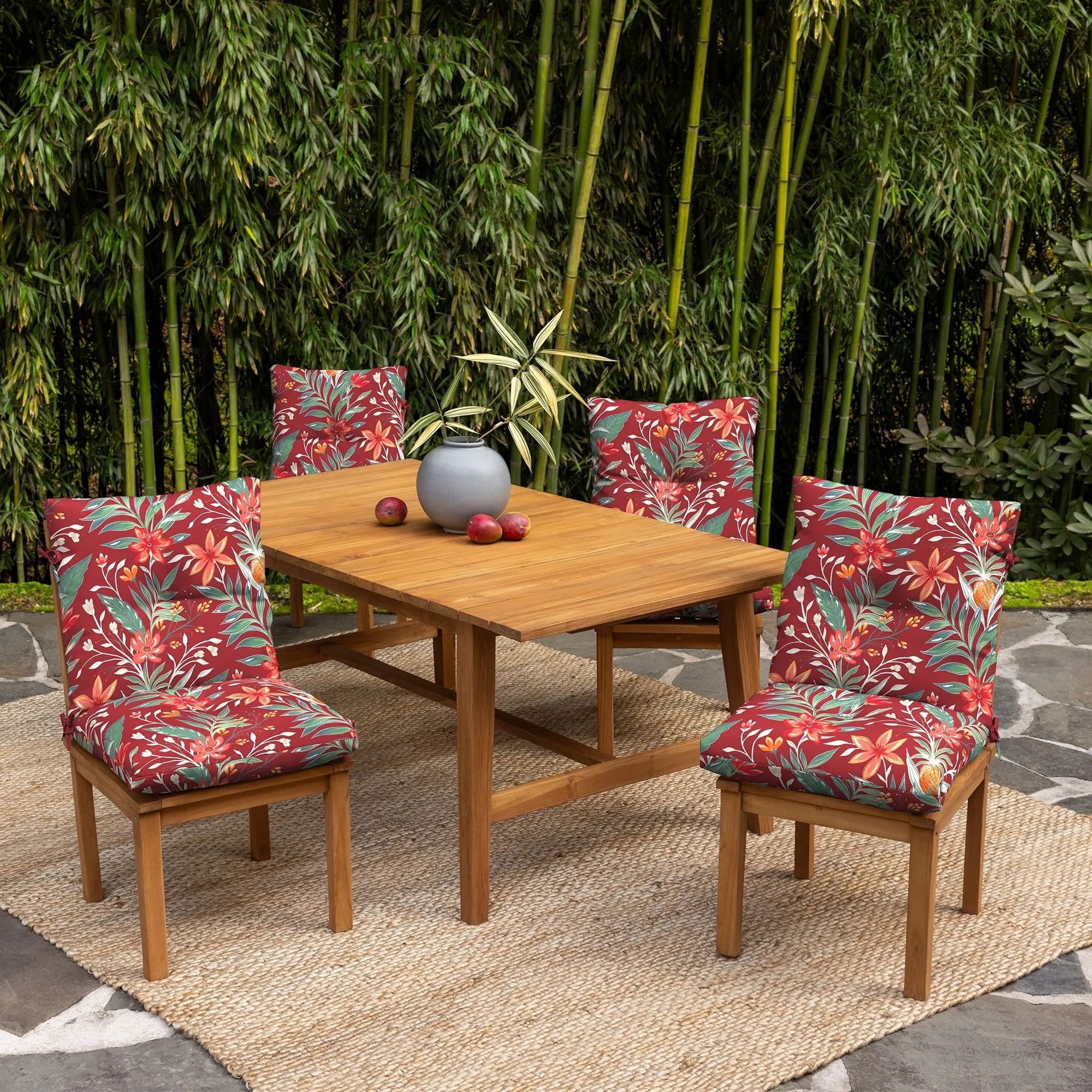 ARDEN earthFIBER Plush Modern Tufted Polyfill Dining Chair Cushion. Set of 2