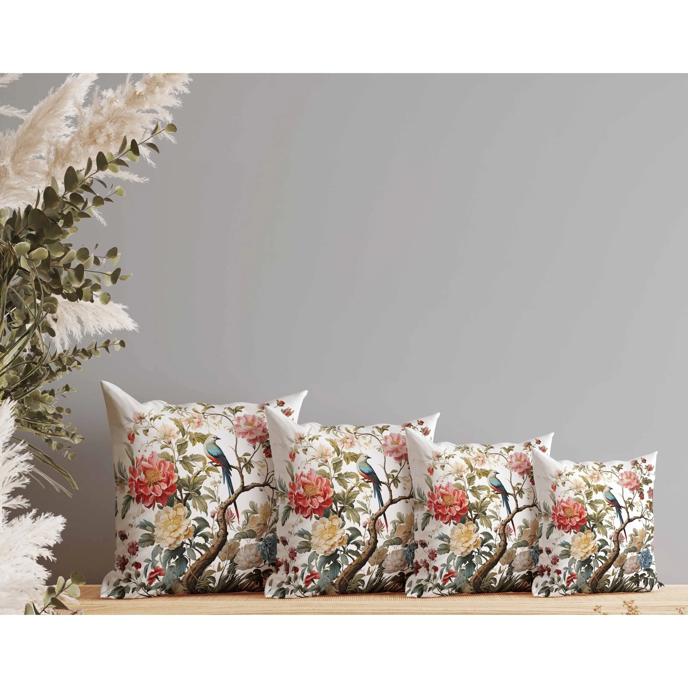 Bloom Bower Bliss Faux Suede Reversible Throw Pillow Red and Pink