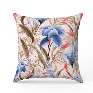 Breezy Buds Faux Suede Reversible Throw Pillow Pink and Blue