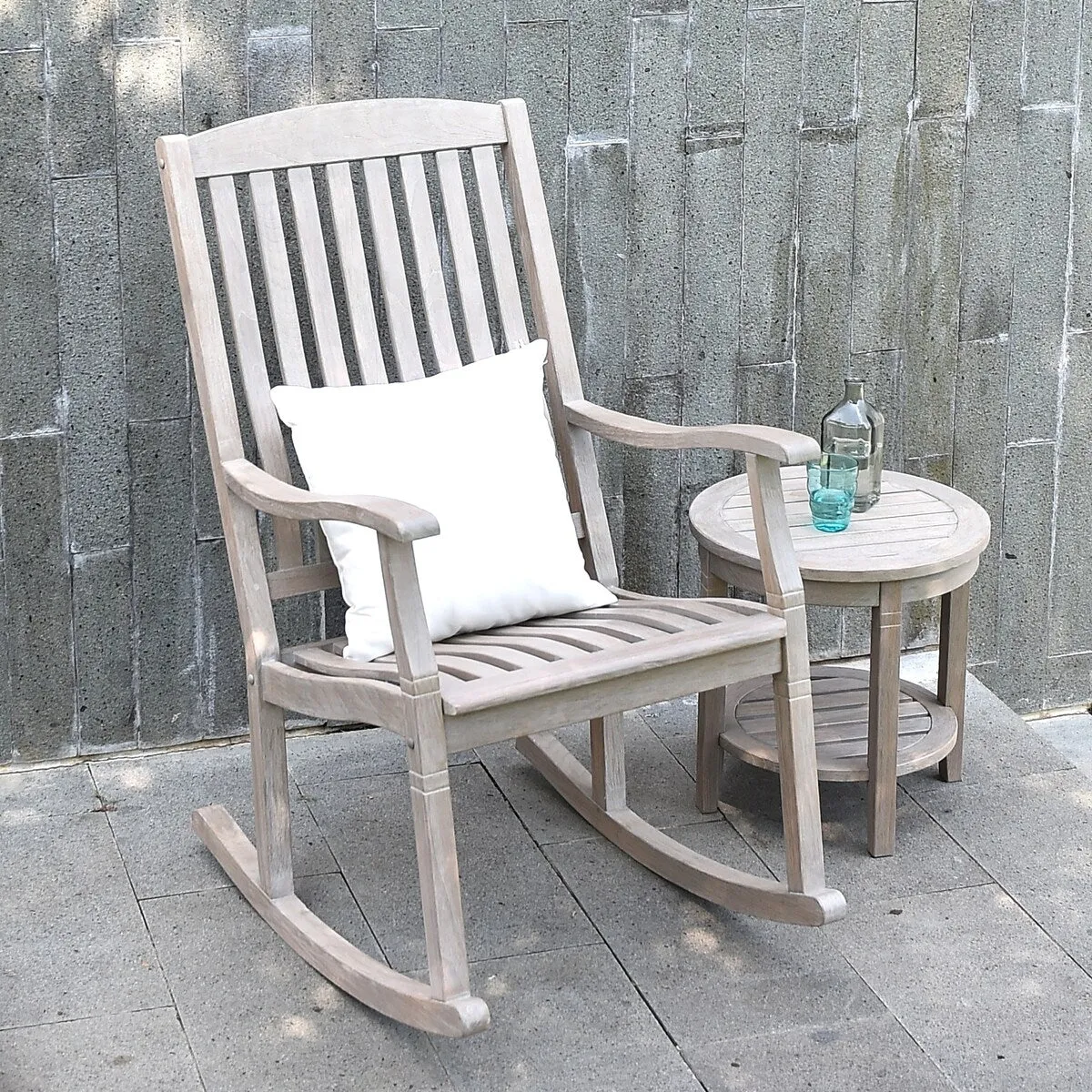 Cambridge Casual Boston 2-piece Teak Outdoor Rocking Chair