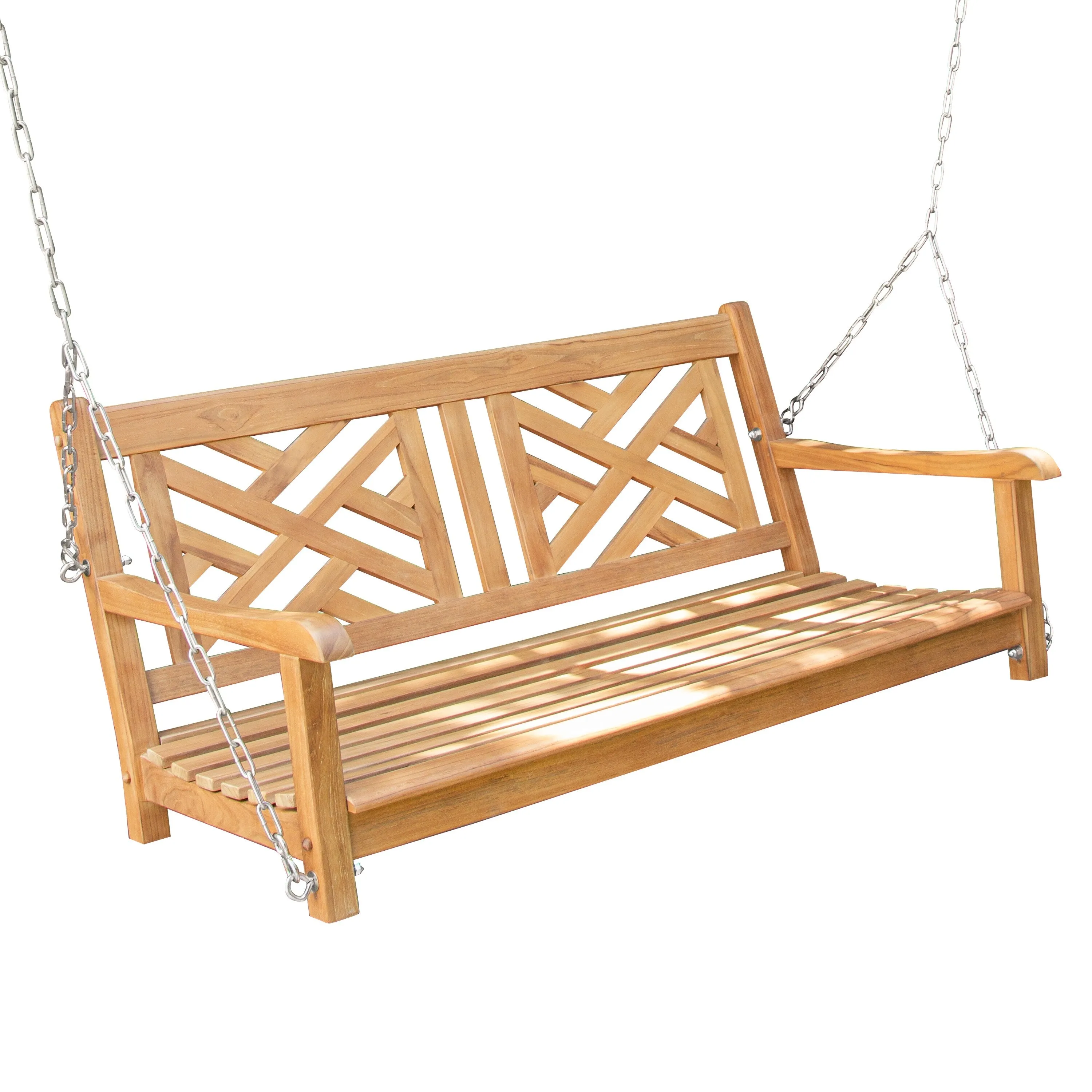 Cambridge Casual Isla Teak Wood Outdoor Porch Swing