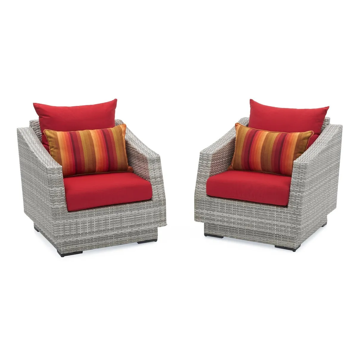 Cannes 8 Piece Sunbrella Outdoor Patio Sofa & Club Chair Set