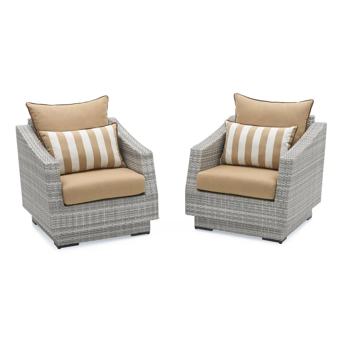 Cannes 8 Piece Sunbrella Outdoor Patio Sofa & Club Chair Set