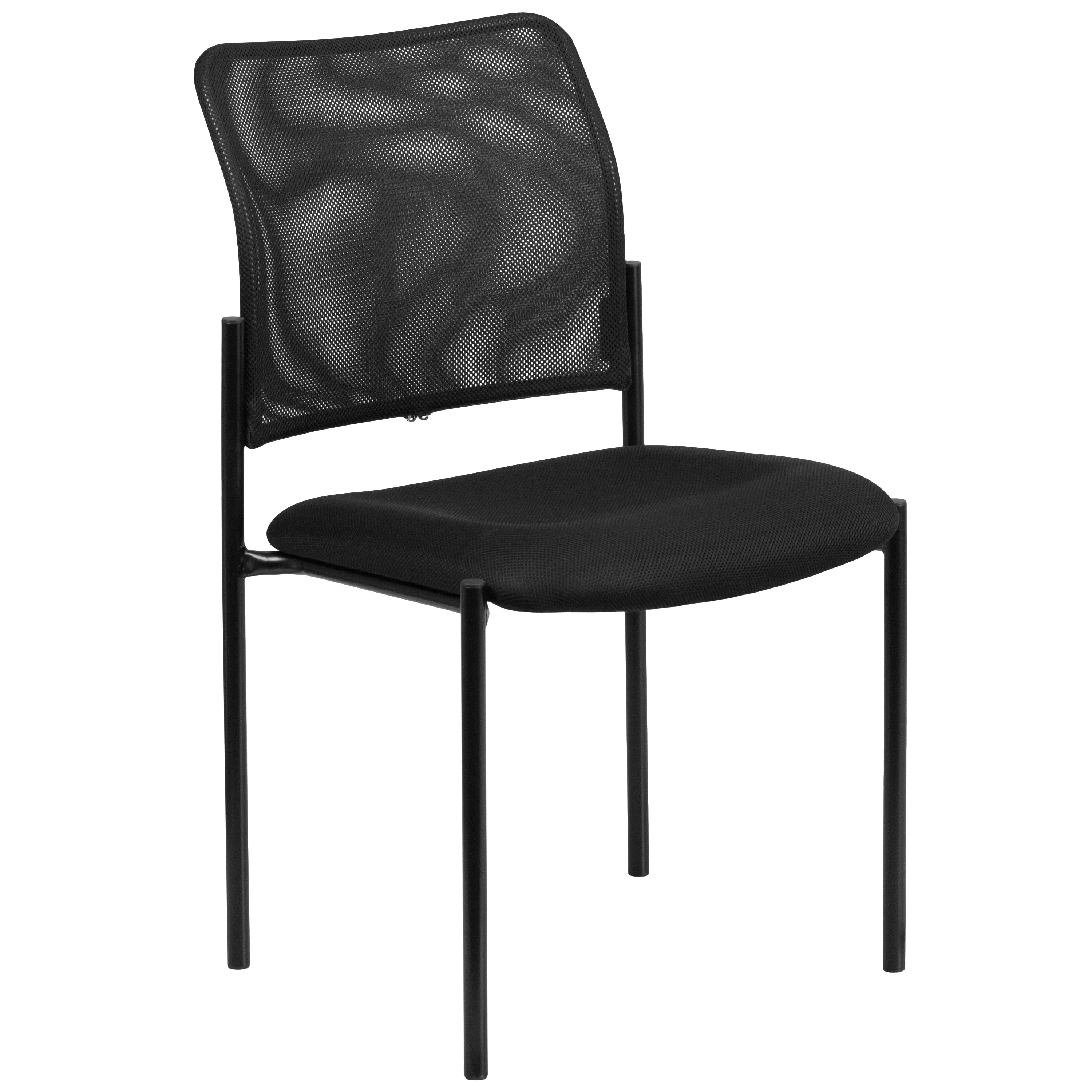 Comfort Mesh Stackable Steel Side Chair - Reception Seating - Guest Chair