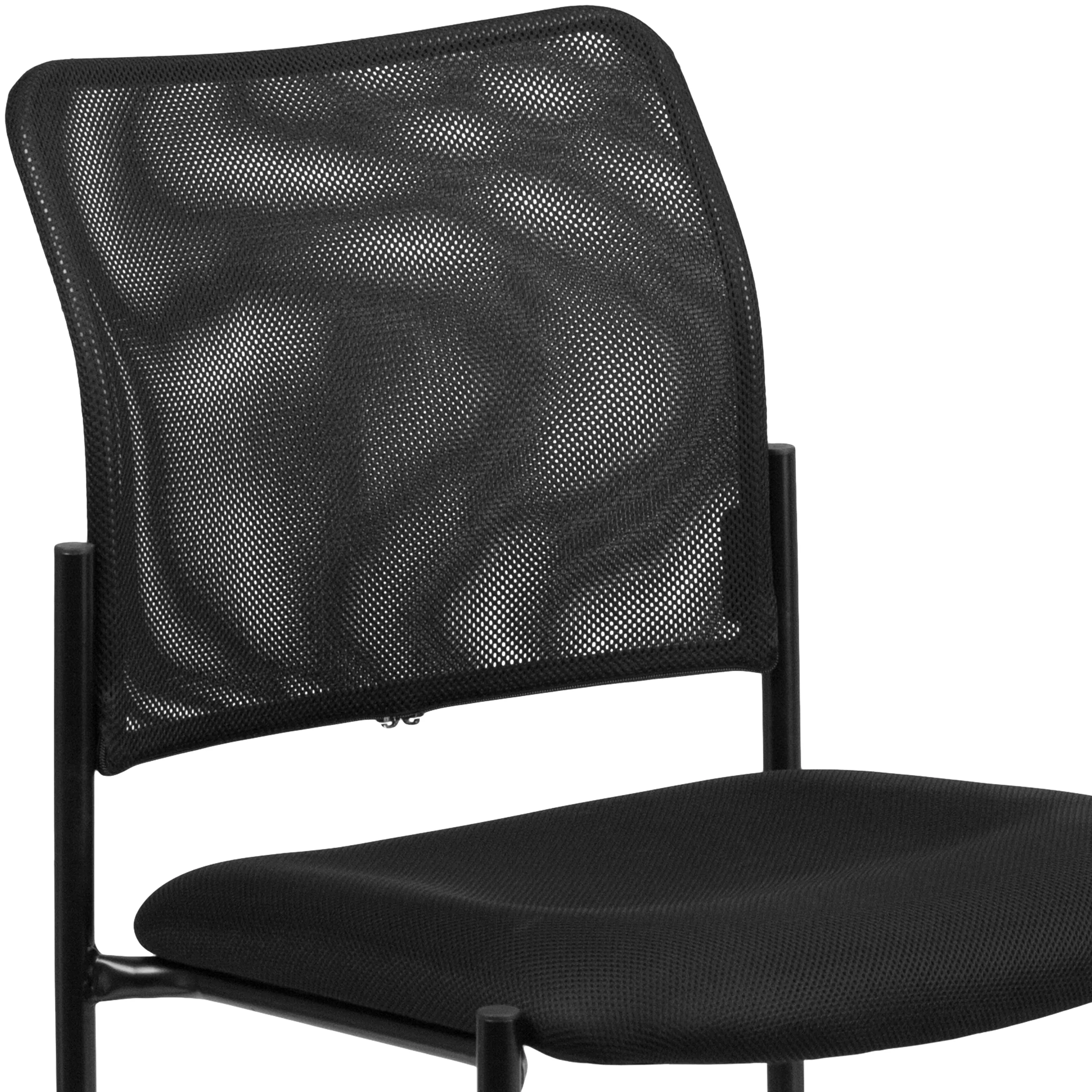 Comfort Mesh Stackable Steel Side Chair - Reception Seating - Guest Chair