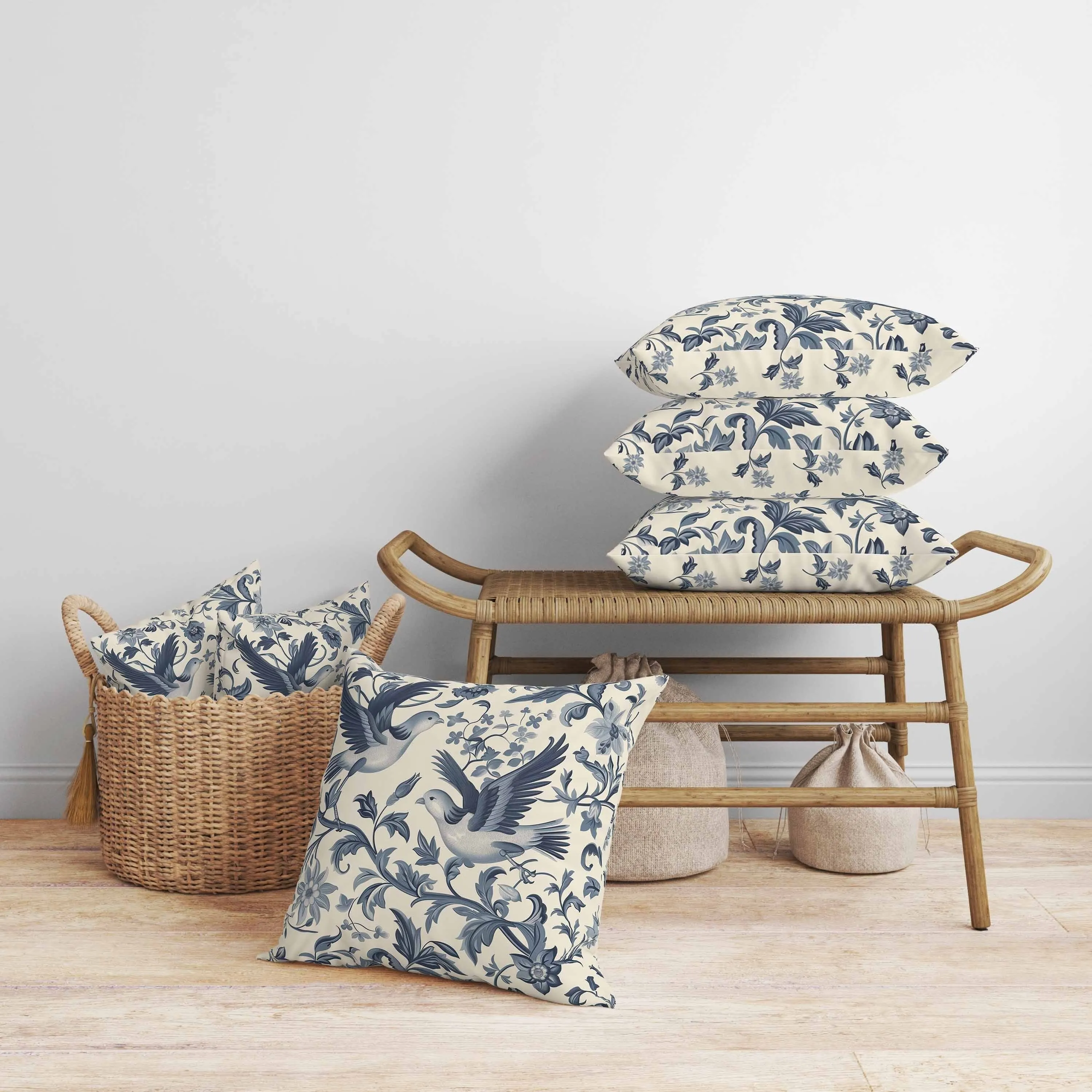 Delicate Duet Faux Suede Reversible Throw Pillow Beige and Gray