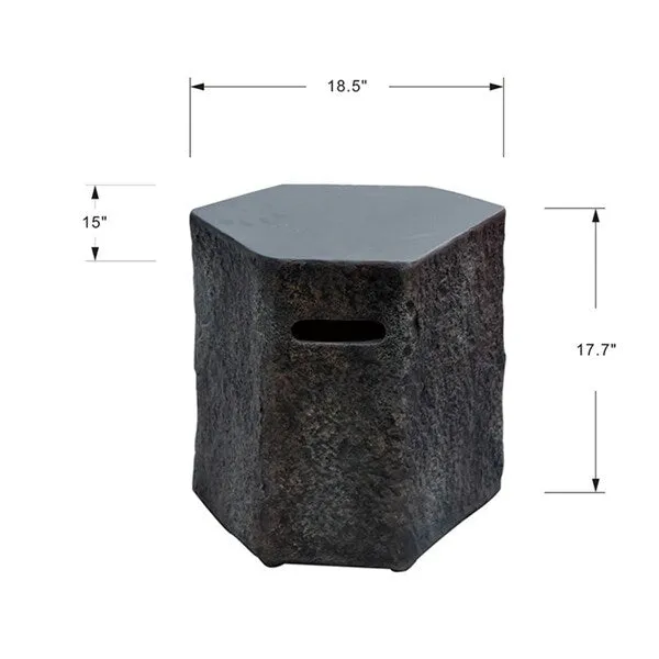 Elementi 18 in. H Concrete Stool For Columbia Fire Table
