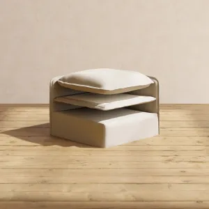 Elevate Comfort Layer Set for Ottoman | Luxury Velvet in Dune