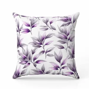 Enchanted Leaflet Faux Suede Reversible Throw Pillow Silver and Purple