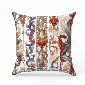 Flamewind Freesia Faux Suede Reversible Throw Pillow White and Red