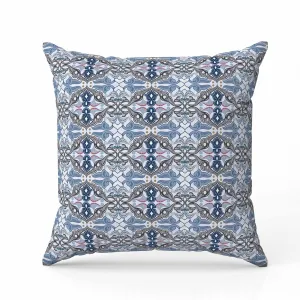 Floral Elegance Faux Suede Reversible Throw Pillow Lavender and Mist