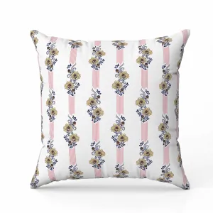 Floral Luminosity Faux Suede Reversible Throw Pillow White and Red