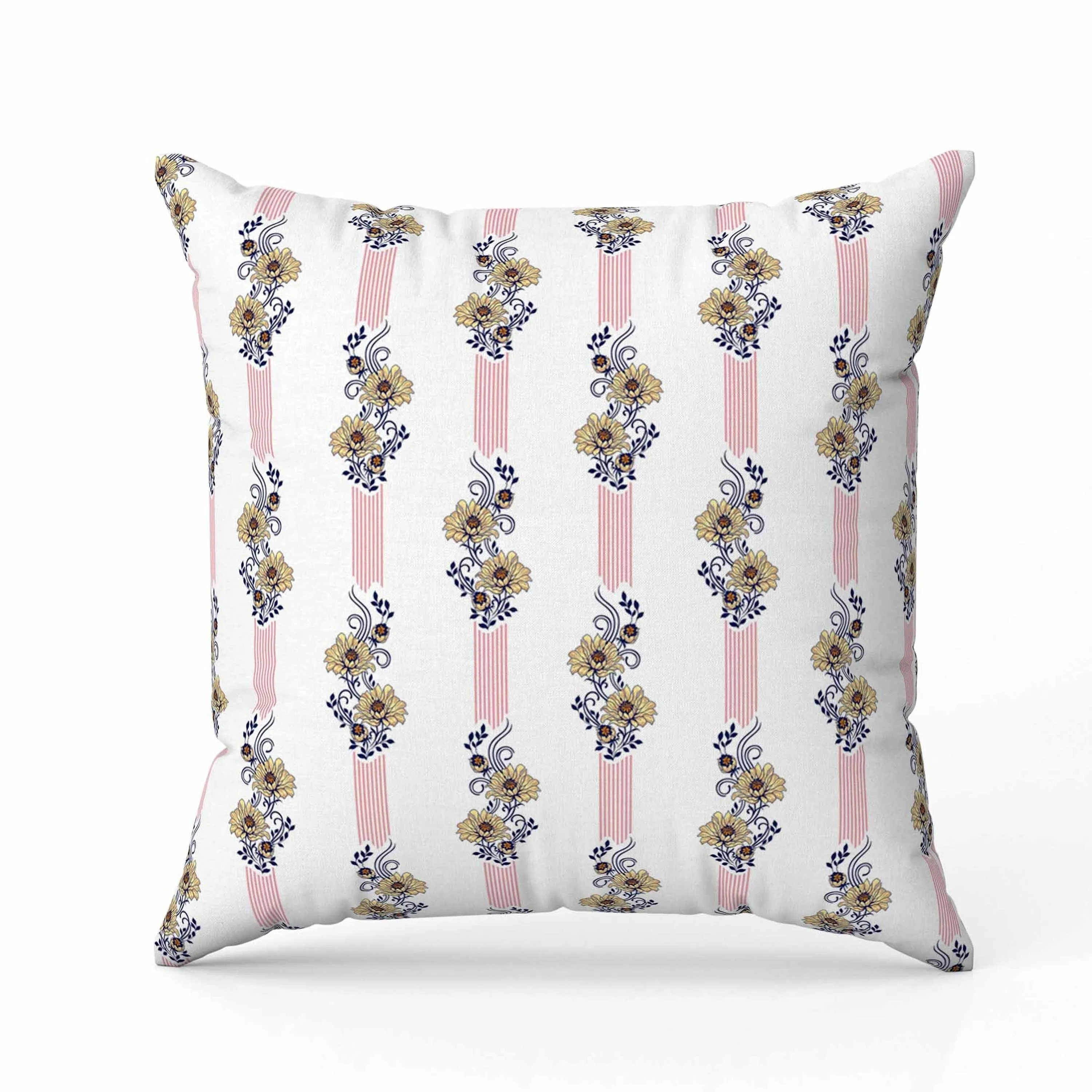 Floral Luminosity Faux Suede Reversible Throw Pillow White and Red