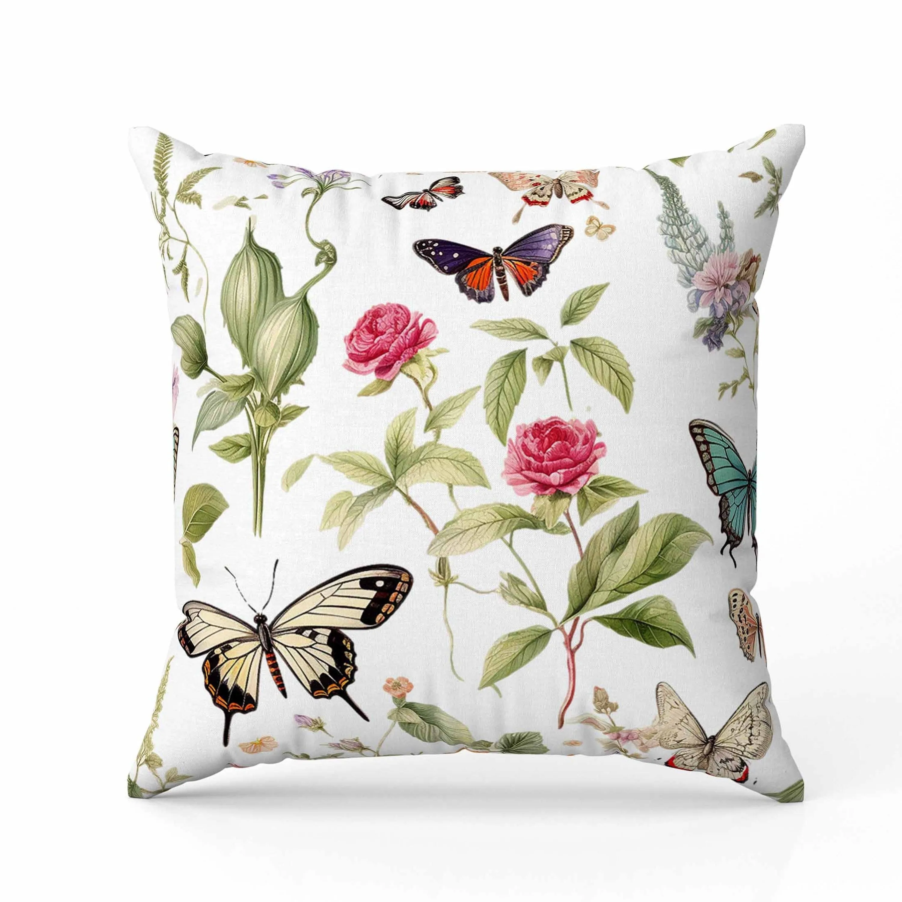 Flower Fairies Faux Suede Reversible Throw Pillow Multi