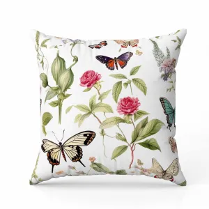 Flower Fairies Faux Suede Reversible Throw Pillow Multi