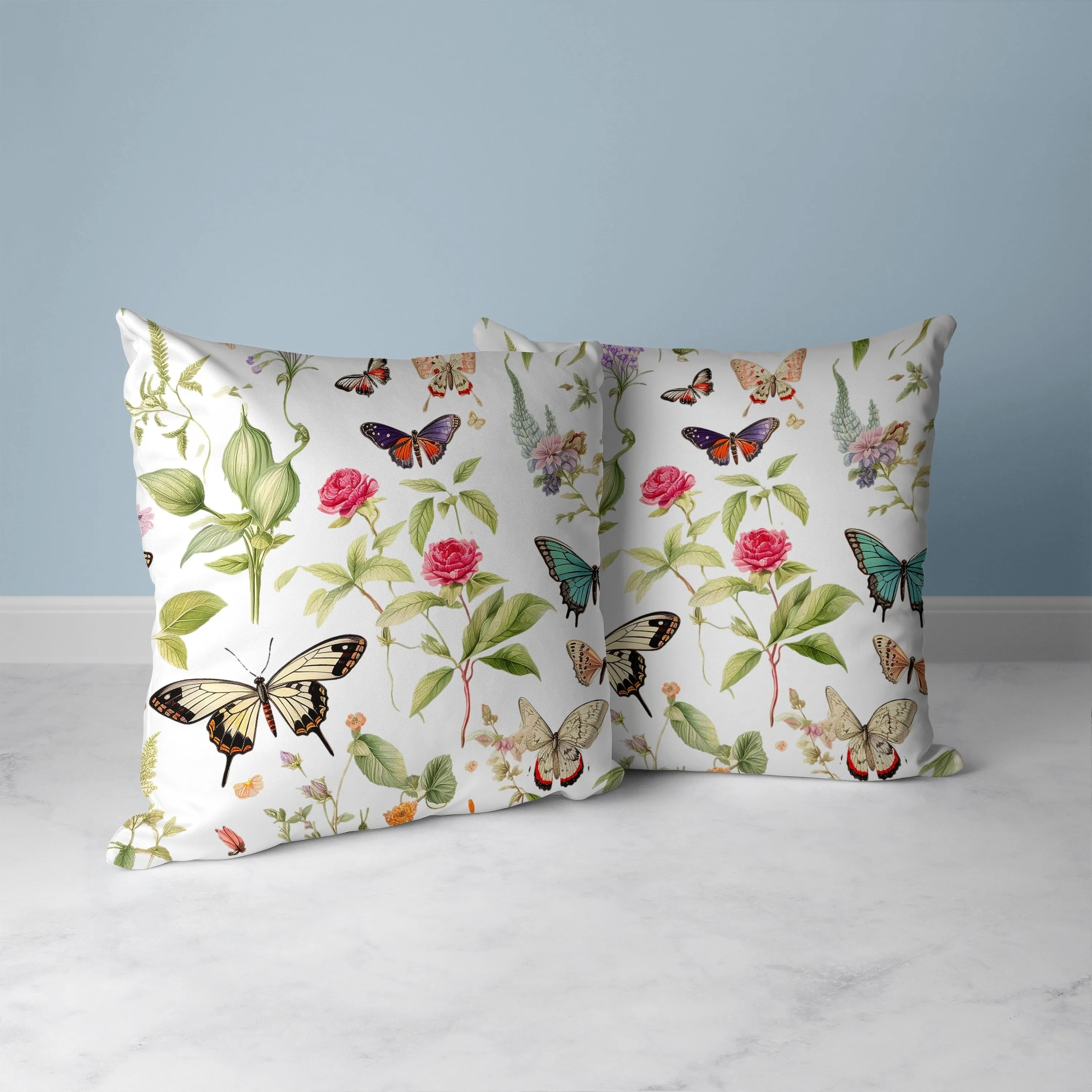 Flower Fairies Faux Suede Reversible Throw Pillow Multi