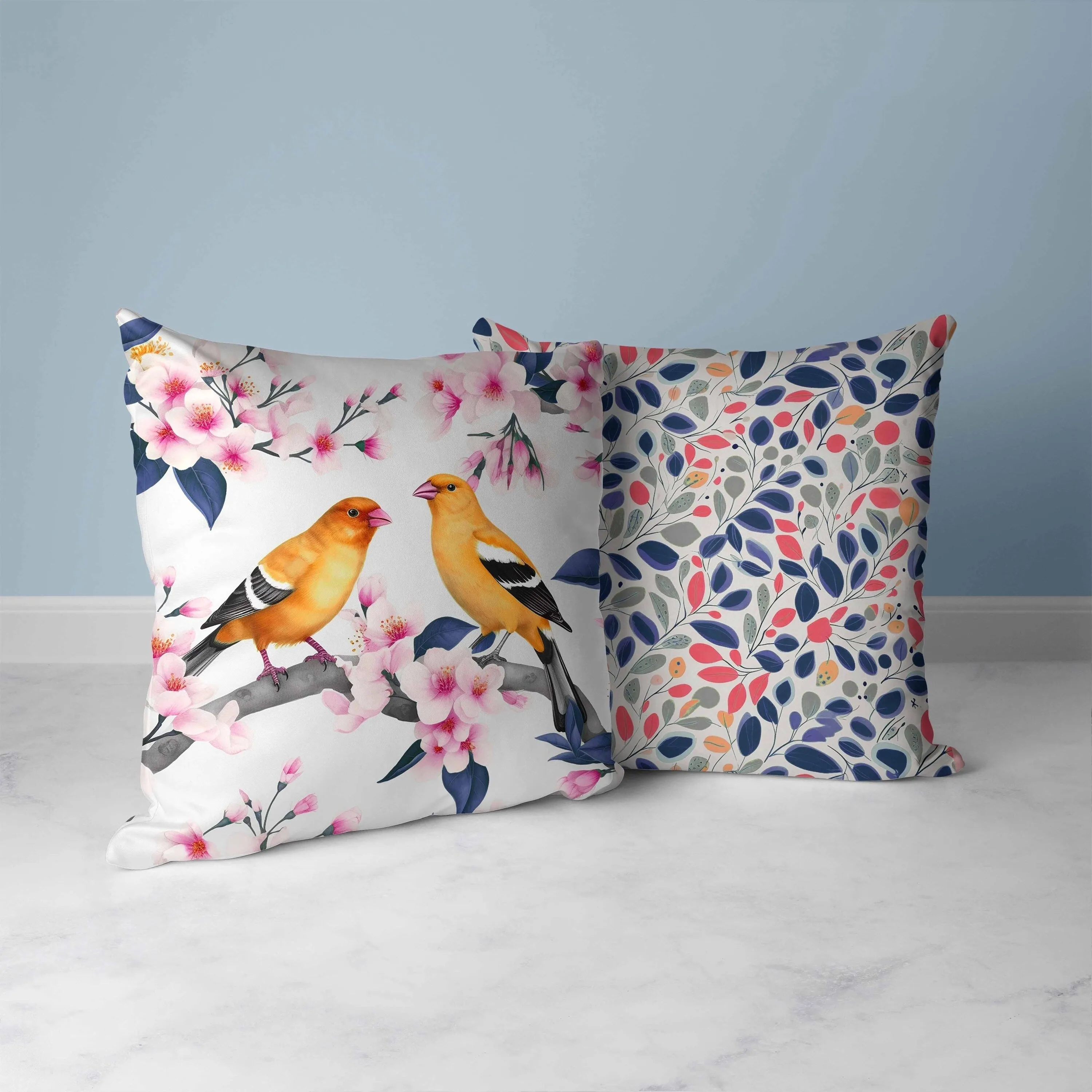 Goldfinch Haven Faux Suede Reversible Throw Pillow Pink and Orange