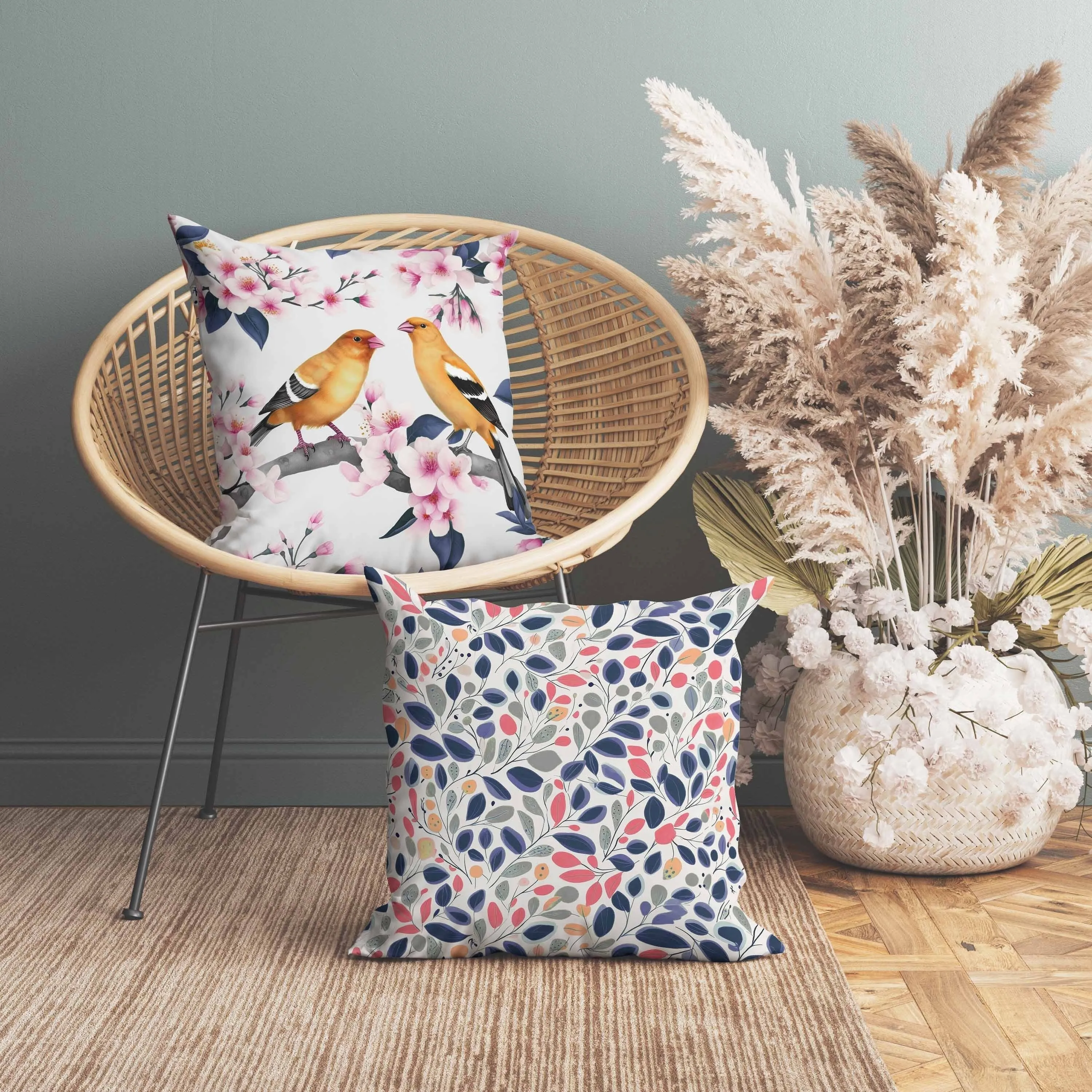Goldfinch Haven Faux Suede Reversible Throw Pillow Pink and Orange