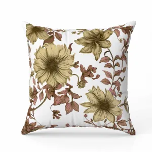Harvest of Sunshine Faux Suede Reversible Throw Pillow Pink and Gold
