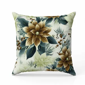 Holiday Sparkle Faux Suede Reversible Throw Pillow Blue and Coffee