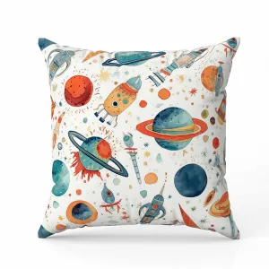 Infinite Horizons Faux Suede Reversible Throw Pillow White and Blue